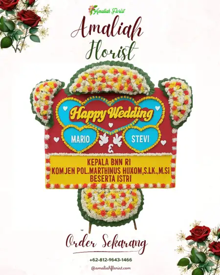 Papan Bunga Pernikahan Leprak